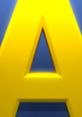 old yellow letter A with a three-dimensional effect against a blue background, emphasizing modern design elements.