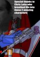 Thanking Chris Latta for voicing Starscream, a beloved character from the Transformers franchise and animation legend.