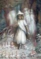 Enchanting forest scene featuring Elfi with fairy-like creatures, mushrooms, and a whimsical atmosphere. Magical illustrations.