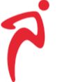 Dynamic red figure symbolizing movement and energy, ideal for promoting Bingo Quiz Win events or activities.