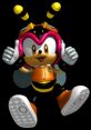 Charmy Bee, a cheerful bee character known for adventure, poses with thumbs up, showcasing bright colors and playful design.