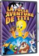 Cover of 'La Folle Aventure de Titi,' featuring Tweety and classic Looney Tunes characters on a colorful backdrop.