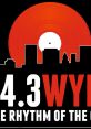 Logo of 94.3 WYP, featuring a red vinyl record and city skyline, embodying "The Rhythm of the City" theme.