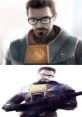 Gordon Freeman, iconic video game character, blends humor and action in this school-themed illustration.