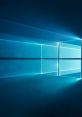 Abstract blue background featuring Windows 10 logo, symbolizing modern technology and digital experiences.