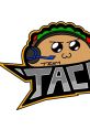 Cute cartoon taco character with headphones and a gaming headset, representing #TeamTaco esports team logo.