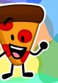 Cheerful pizza slice character waving, embodying fun and creativity in the AnimationObjectShow series. Perfect for fans!