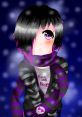 Kurai Kun styled character with dark hair, purple accents, wearing a striped scarf and shirt, set against a snowy backdrop.