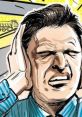 Person grimacing and covering ears, overwhelmed by loud noise from a passing truck, illustrating the impact of noise pollution.
