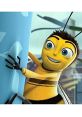 Barry B. Benson from Bee Movie smiles while interacting with his surroundings, showcasing his vibrant character design.