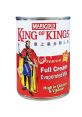 King Marigold premium full cream evaporated milk can featuring vibrant royal graphics and nutritional highlights.