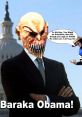 Baraka Obama parody featuring a pixelated character humorously addressing the former president's looks.