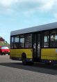 Inge BVG V2 bus on city road, showcasing modern design and public transport features in urban environment.