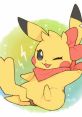 Cute Pikachu character with a red scarf, winking playfully against a colorful background, perfect for a Personal Pika Board.