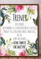 Motivational quote design featuring "Trener" surrounded by floral art, symbolizing guidance and self-discovery.
