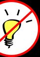 No Idea concept with a crossed-out light bulb symbolizing confusion and lack of clarity.