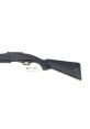 lack shotgun model with a smooth grip and adjustable stock, showcasing features of the Test Model 981 (Spanish).