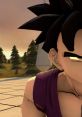 Devil Artemis character with spiky hair in a scenic outdoor setting, showcasing unique animation style and vibrant colors.