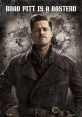 Brad Pitt as Aldo Raine in "Inglourious Basterds," showcasing his fierce and determined character.