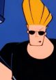 Johnny Bravo, season 1 character, showing iconic hairstyle and attitude, wearing sunglasses and a black shirt.