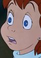 Terrified expression on Jenny's face, featuring wide blue eyes and a shocked look, capturing the essence of fear in animation.
