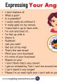 Expressions for anger in English: common phrases and useful vocabulary for effective communication.